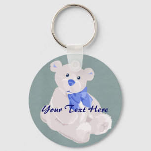 Blauer und weißer Bärn-Schlüsselanhänger Schlüsselanhänger