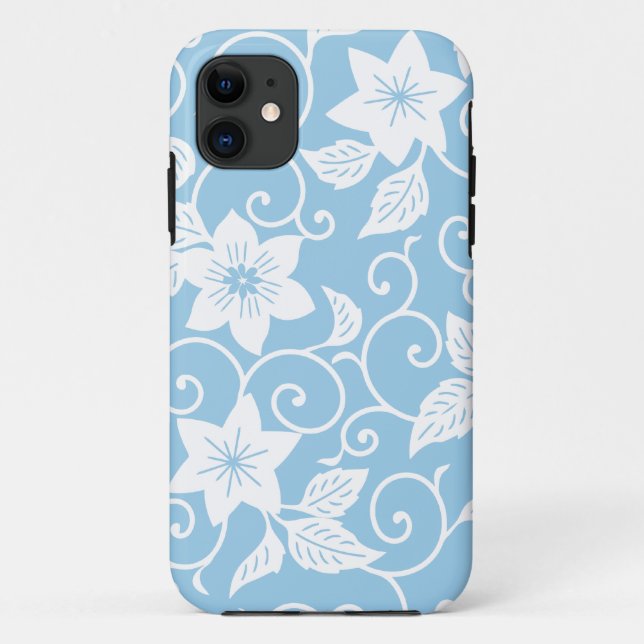 Blauer und weißer BlumeniPhone 5/5S Kasten Case-Mate iPhone Hülle (Rückseite)