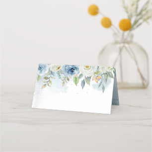 Blauer und weißer Blumenzwiebelzahn Platzkarte