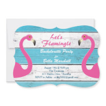 Blauer und weißer Flamingo Junggeselinnen-Abschied