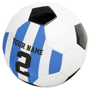Blauer und weißer Fußball/Fußball-Streifen: Fußball