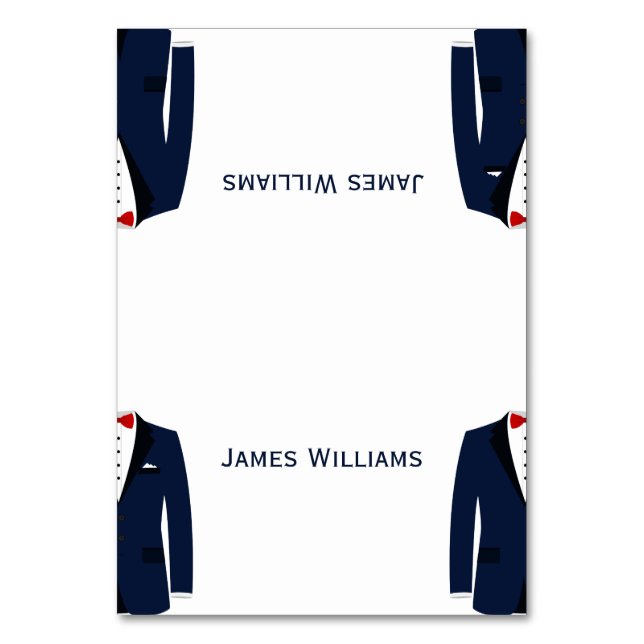 Blauer und weißer Gays Hochzeitsplatz - Karten (Vorderseite)