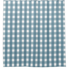 Blauer und weißer Gingham-Duschvorhang Duschvorhang