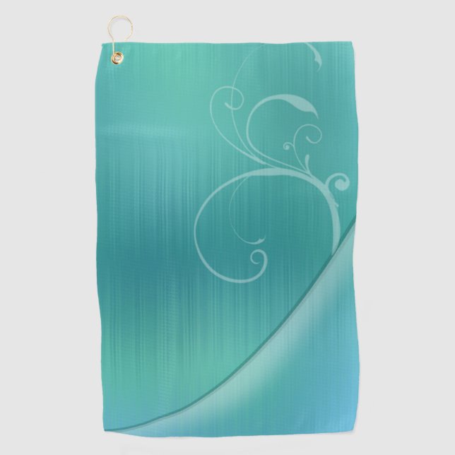 Blauer und weißer Hintergrund Golf Handtücher (Vorderseite)