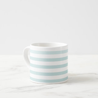 Blauer und weißer horizontaler Streifen Espressotasse