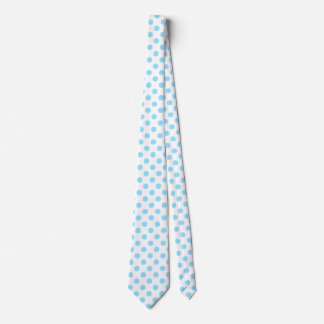 Blauer und weißer Polka Krawatte