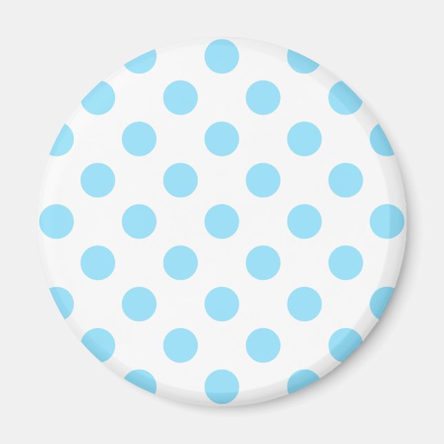 Blauer und weißer Polka Magnet (Vorne)
