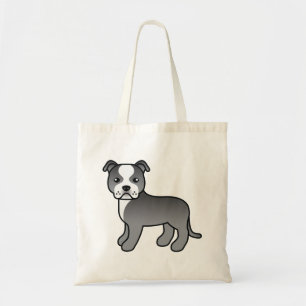 Blauer und weißer Staffordshire Bull Terrier Hund Tragetasche