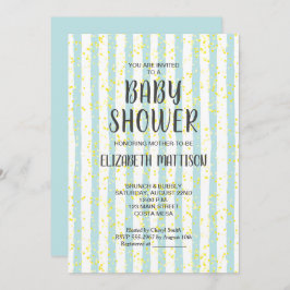 Blauer und weißer Streifen Boy Baby Dusche Einladu Einladung
