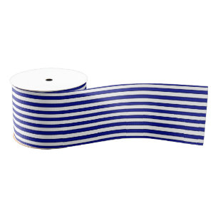 Blauer und weißer Streifen Ripsband