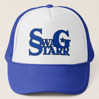 Blauer und weißer Swag Starr Hut Truckerkappe