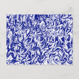Blauer und weißer Swirl Postkarte