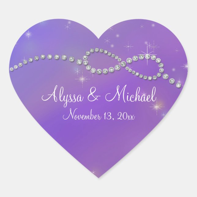 Blauer Unendlichkeitssymbol - unendliche Liebe-Twi Herz-Aufkleber (Vorderseite)