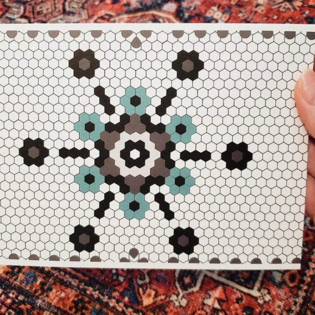 Blauer Urlaub in Blau und Grau Karte (Von Creator hochgeladen)