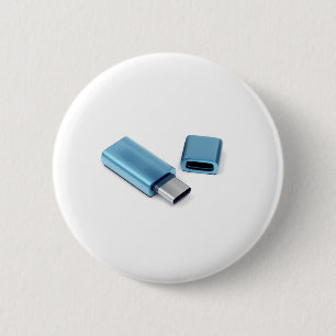 Blauer usb-c-Blitz Button