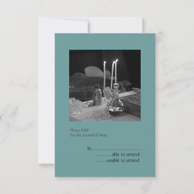 Blauer Vaftisi UAWG RSVP Karte (Vorderseite)