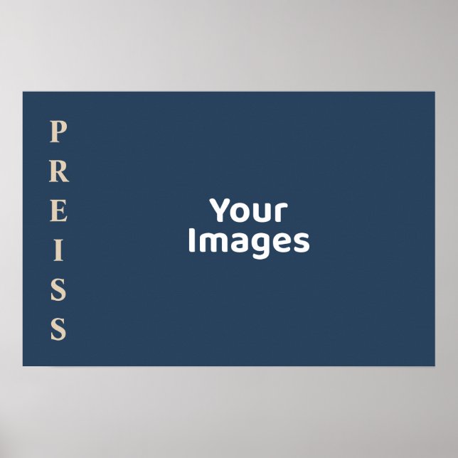 Blauer/Vanilla-Familienname Foto Anzeigenposter Poster (Vorne)