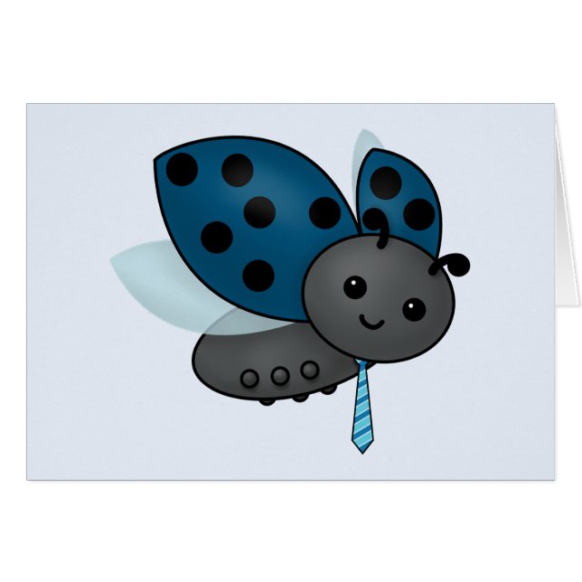 Blauer Vater Ladybug in einem Necktie (Vorderseite (Horizontal))