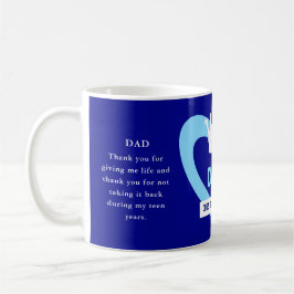 Blauer Vatertag gekrönter Kaffeebecher Kaffeetasse
