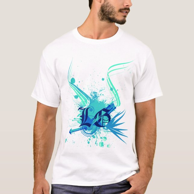 Blauer Vektor T-Shirt (Vorderseite)