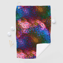 Blauer, verchromte Schuppen auf Lachs Golfhandtuch