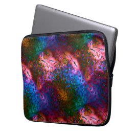 Blauer, verchromte Schuppen auf Lachs Laptopschutzhülle