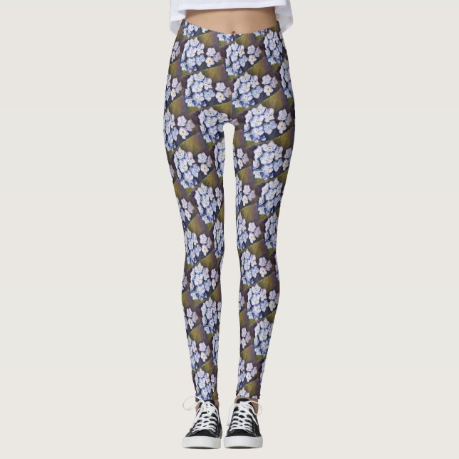 BLAUER VERGESSEN MICH NOCH FLORAL LEGGINGS (Vorderseite)