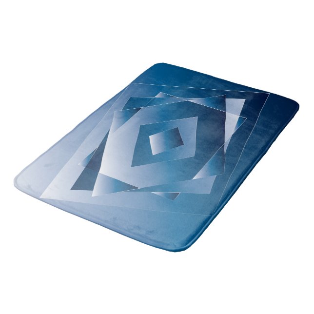 blauer Verlauf 1 Badematte (Schrägansicht)