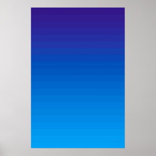 Blauer Verlauf   Horizontale Linien   Streifen   Poster