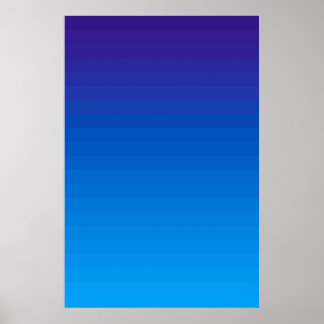 Blauer Verlauf | Horizontale Linien | Streifen | Poster