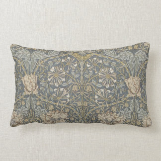 Blauer Vintage-Damask Lendenkissen