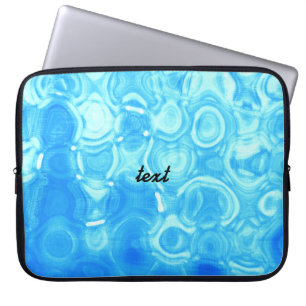 Blauer Vintage Retro Glamour Mode Kreis Art Laptopschutzhülle