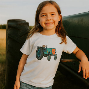 Blauer Vintage-Traktor Landleben T-Shirt