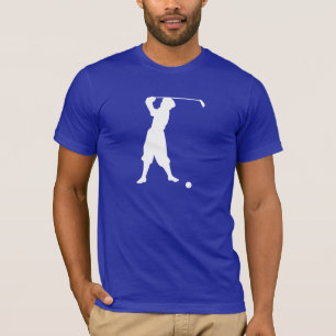 Blauer Vintager Golfspieler T-Shirt
