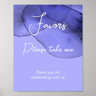Blauer violetter Lavendel Favorit Bitte nehmen Sie Poster
