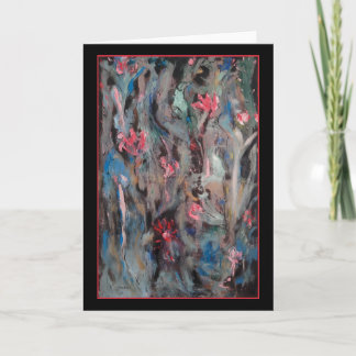 Blauer Vogel abstrakt - ursprüngliche Karte