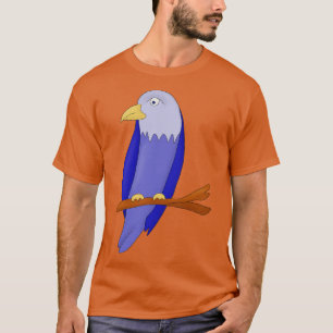 Blauer Vogel auf einem Ast T-Shirt