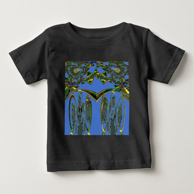 Blauer Vogel Baby T-shirt (Vorderseite)
