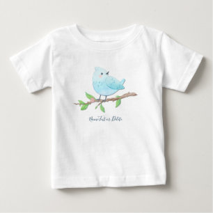 Blauer Vogel Baby T-Shirt