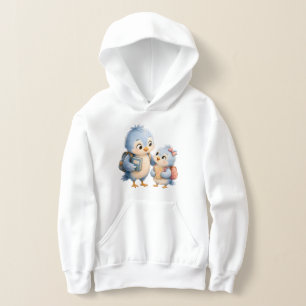 Blauer Vogel Bruder Schwester Kinder Kapuzenpullov Hoodie