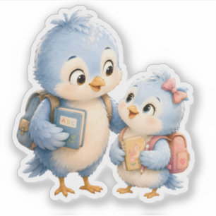 Blauer Vogel Bruder Vinyl Sticker