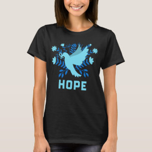 Blauer Vogel der Hoffnung und des Friedens - Taube T-Shirt