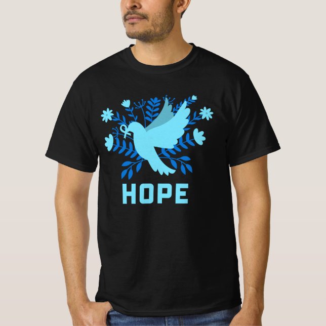 Blauer Vogel der Hoffnung und des Friedens - Taube T-Shirt (Vorderseite)
