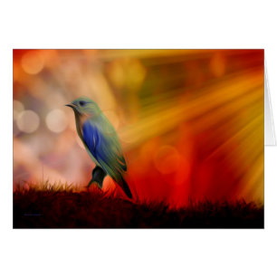 Blauer Vogel des Glückes