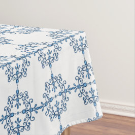 Blauer Vogel des Glücks geflügelte Vögel Muster Tischdecke