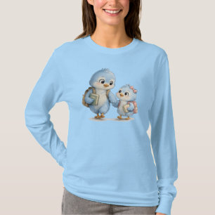 Blauer Vogel Duo Langarmshirt für Damen T-Shirt