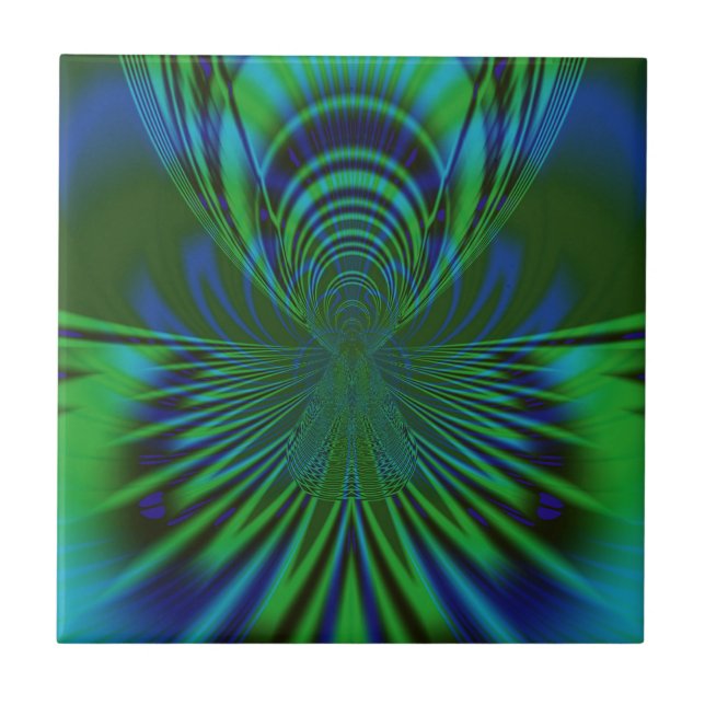 Blauer Vogel Fliese (Vorderseite)