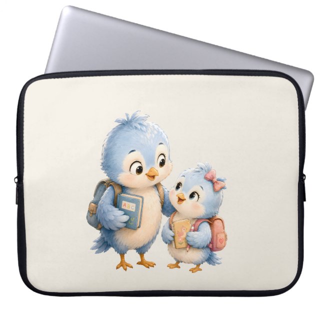 Blauer Vogel Laptop-Hülle Organizer Laptopschutzhülle (Vorderseite)