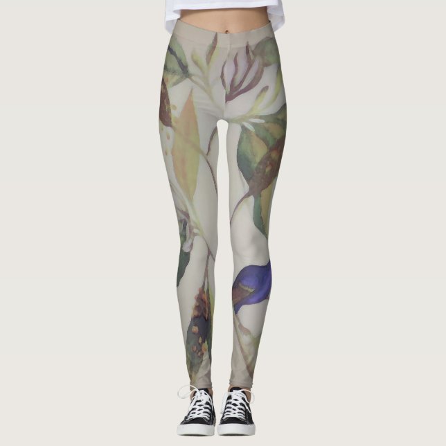 Blauer Vogel - Leggings (Vorderseite)