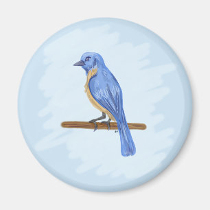 Blauer Vogel Magnet